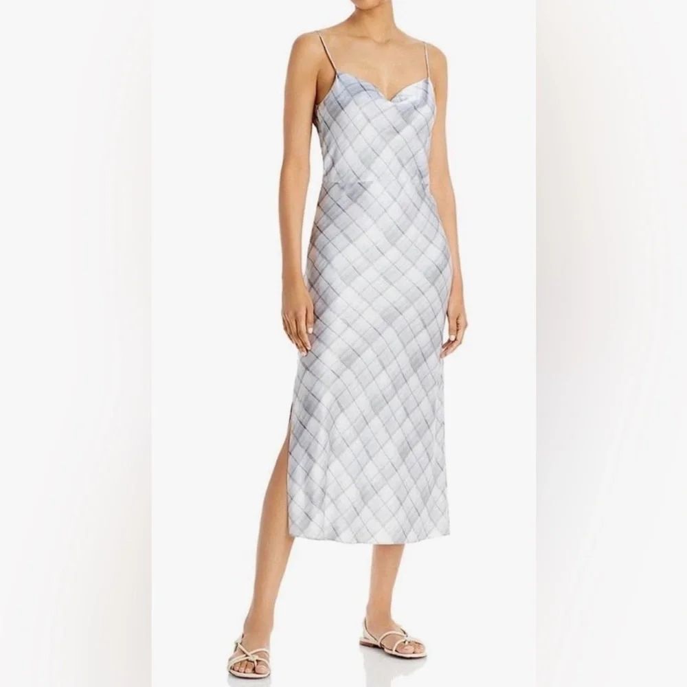 Vince hazy Cami Dress plaid slip dress 18